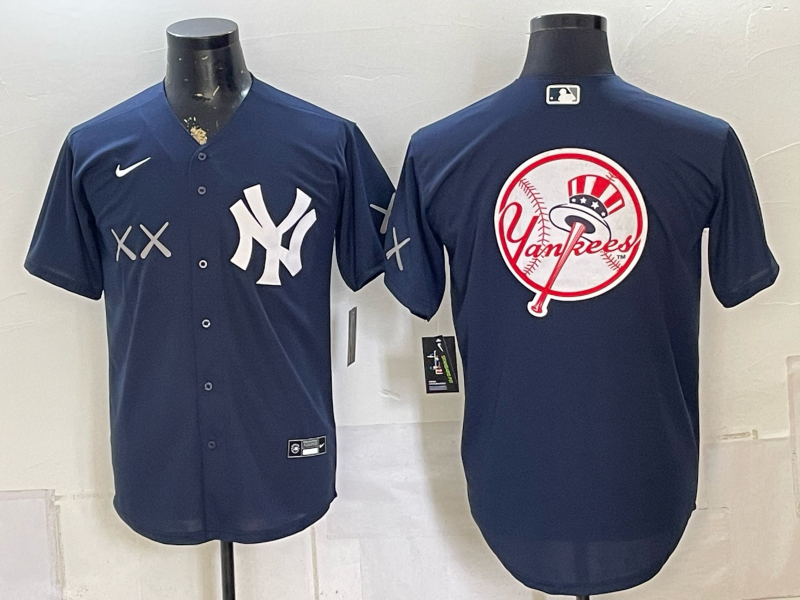 Men 2026 New York Yankees blank blue Nike MLB Jersey 0804003->new york yankees->MLB Jersey